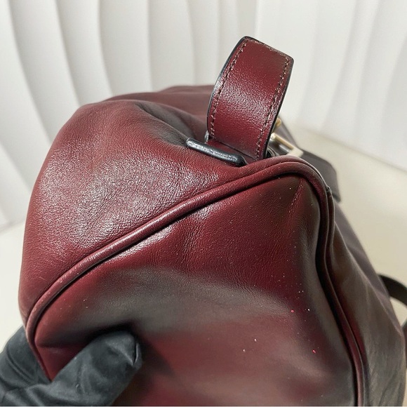 PRADA Burgundy Leather Drawstring Backpack - Picture 11 of 11